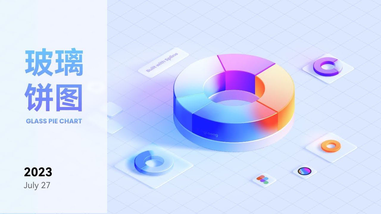 Glass Pie Chart-Spline3D