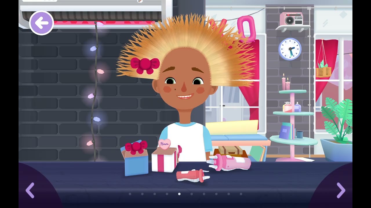 Michael plays Toca Hair Salon