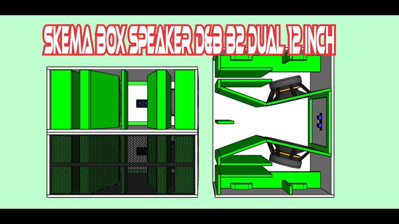 SKEMA[ PLAN ] BOX SPEAKER D&B B2  DUAL 12 INCH