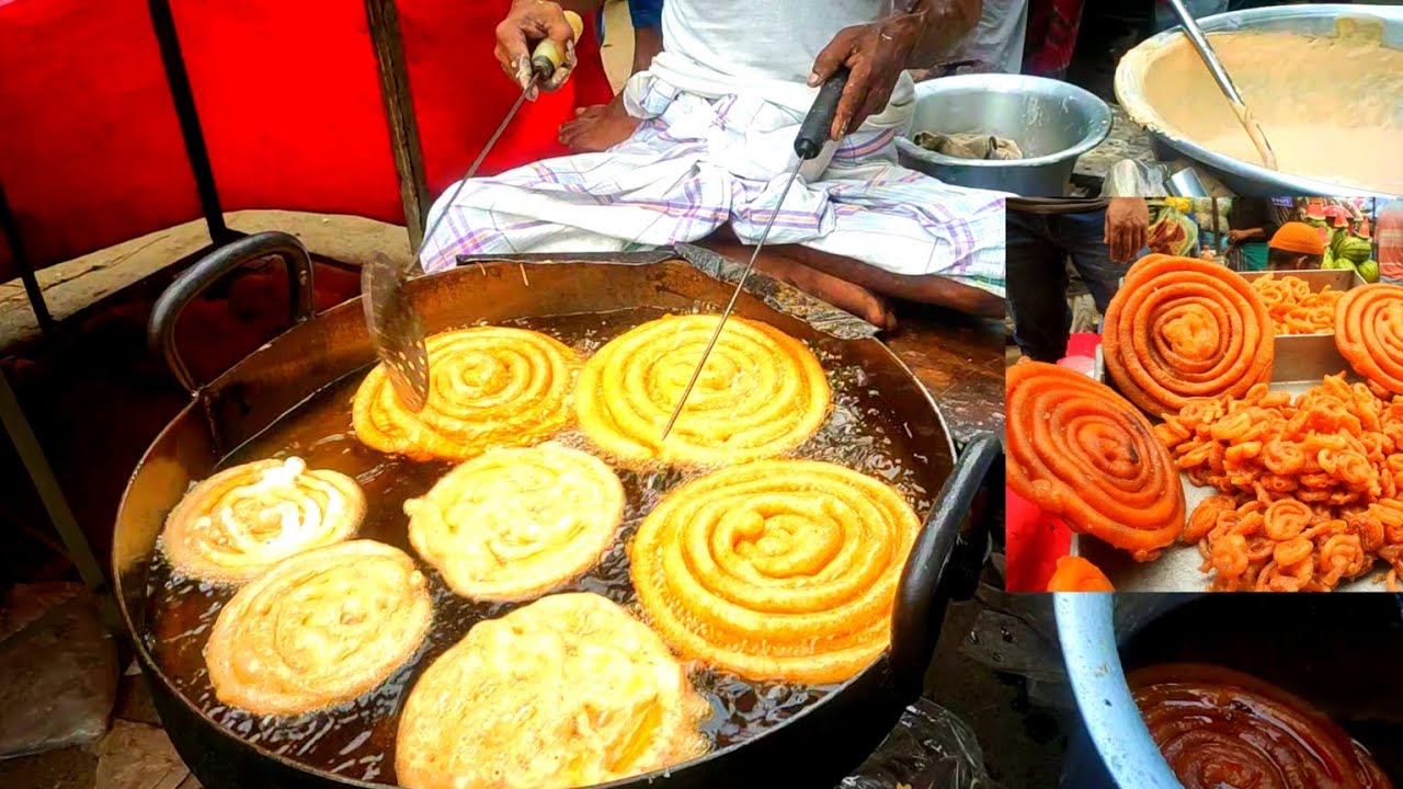 Old Dhaka Popular Street Food Jalebi | 5Kg Large Size Jalebi Making | Would Street Food