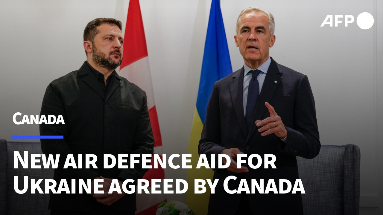 Zelensky, Carney attend drone showcase as Canada announces new air defence aid for Ukraine | AFP