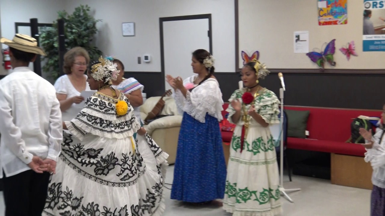 Tamborito being danced to a medley of folk songs of Panama