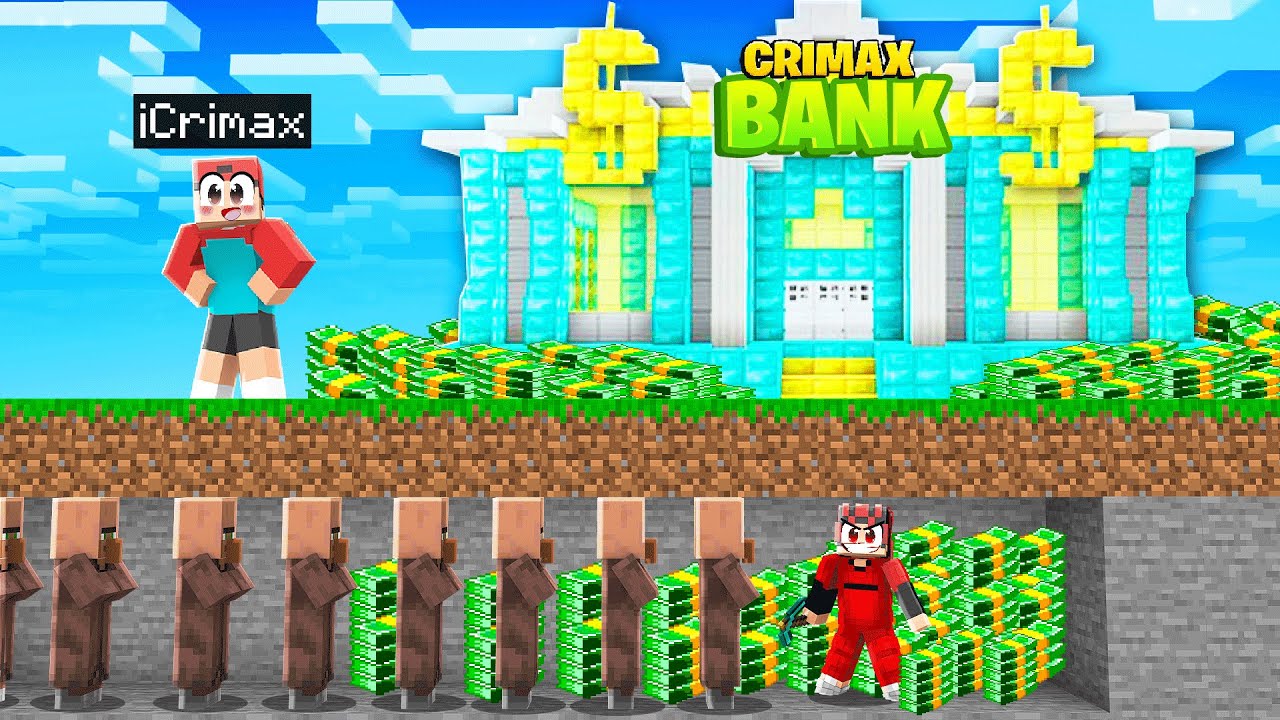 ich ÜBERFALLE die ICRIMAX BANK in Minecraft!