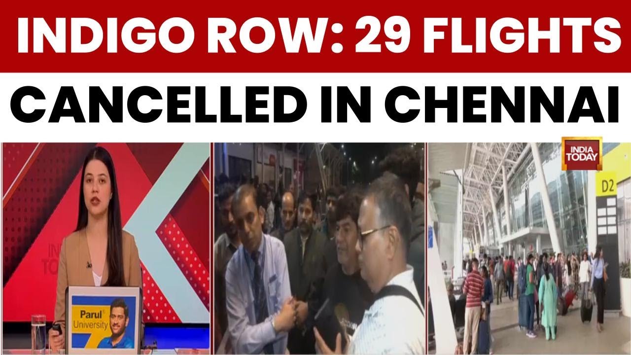 IndiGo Crisis News: India Today Reports 29 Flights Cancelled In Chennai; Passengers Stranded