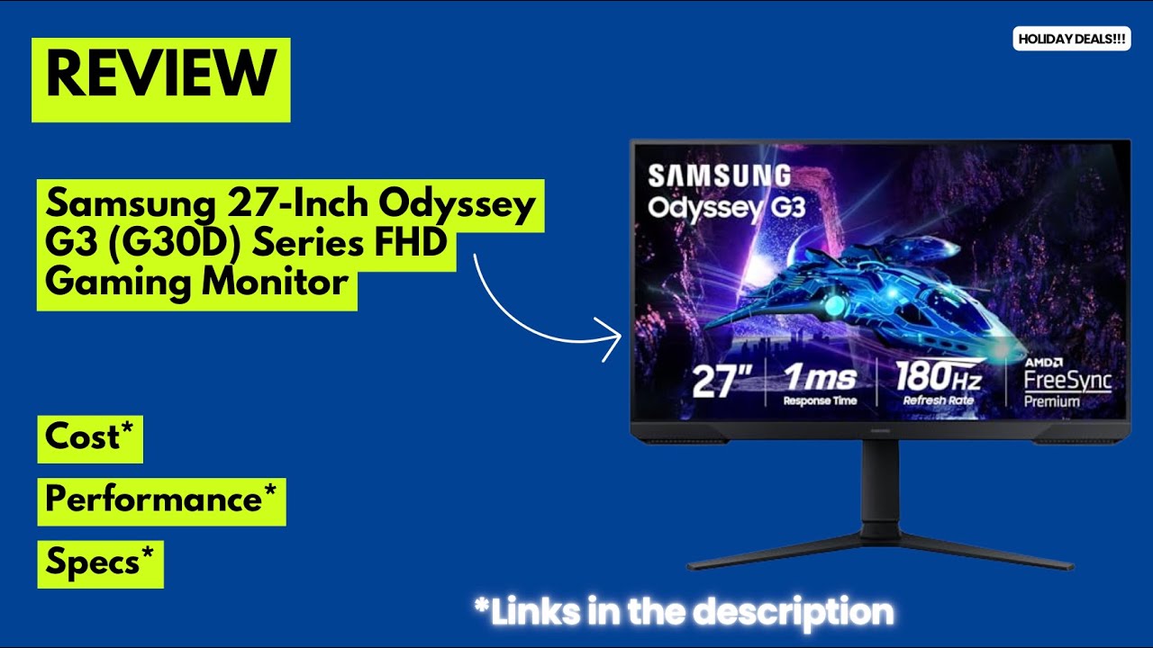 Обзор игрового монитора Samsung Odyssey G3 27" (180 Гц, 1 мс, FreeSync) – лучший монитор Full HD ...
