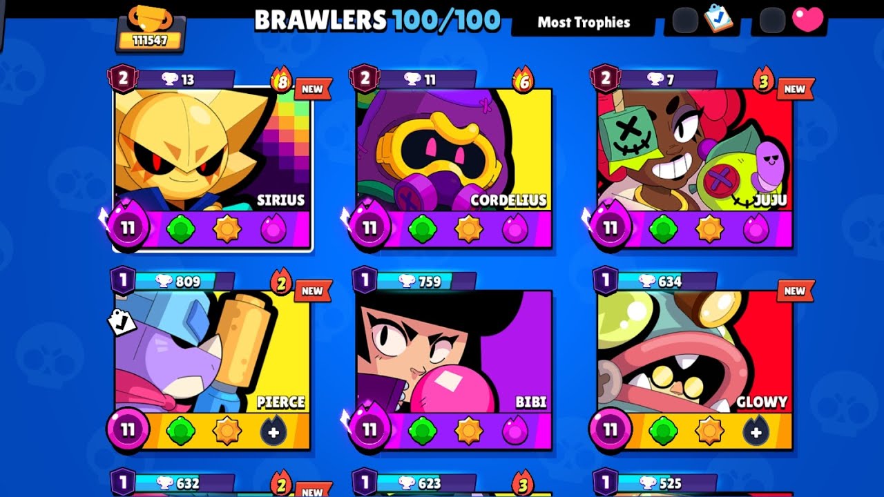 My progress in the new trophy system🏆 (100-111k)