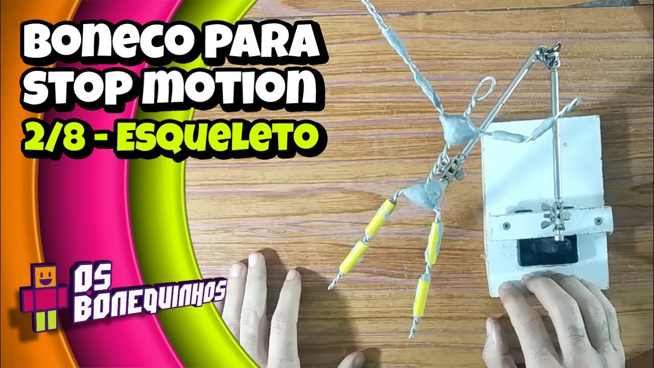 COMO FAZER UM BONECO PARA STOP MOTION (2/8) ESQUELETO