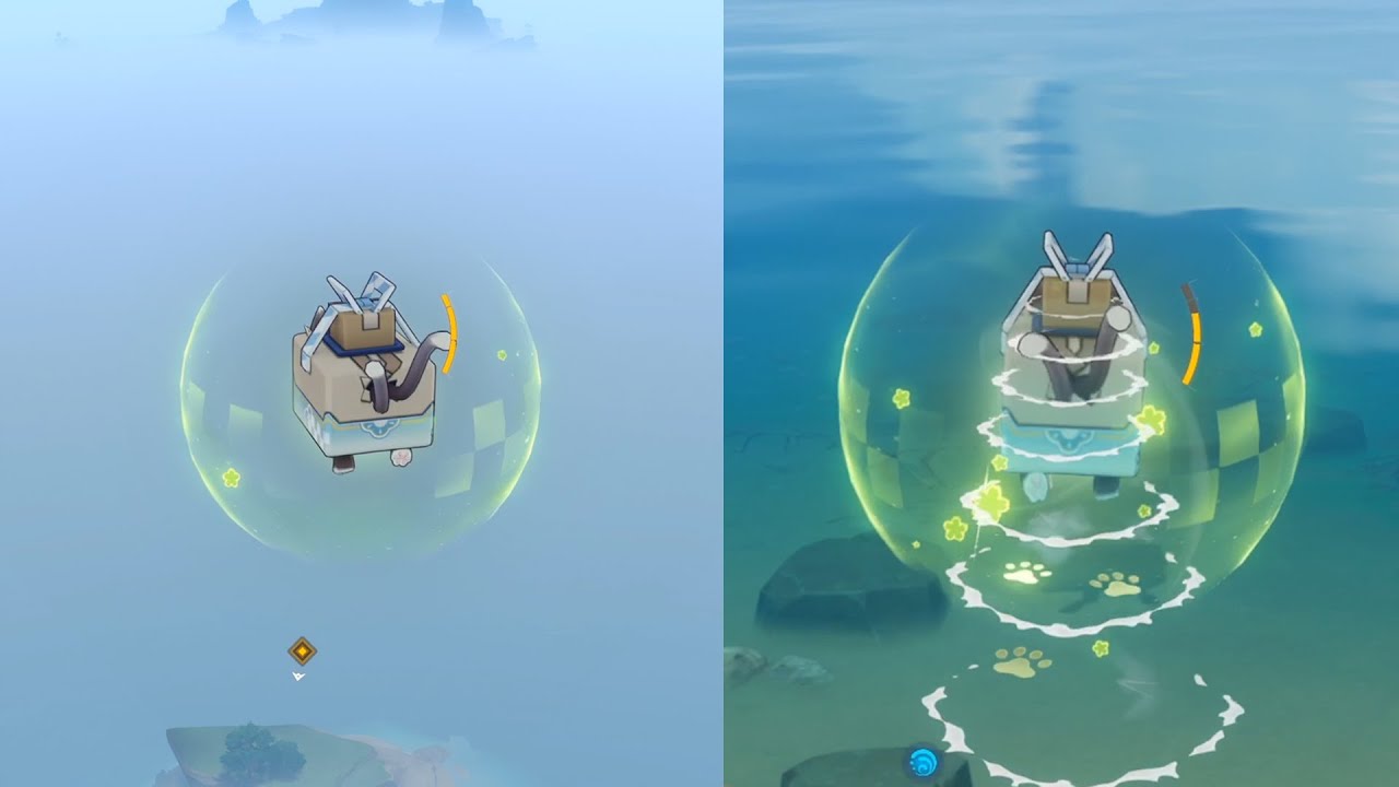 Can Kirara swim or fly while using elemental skill?