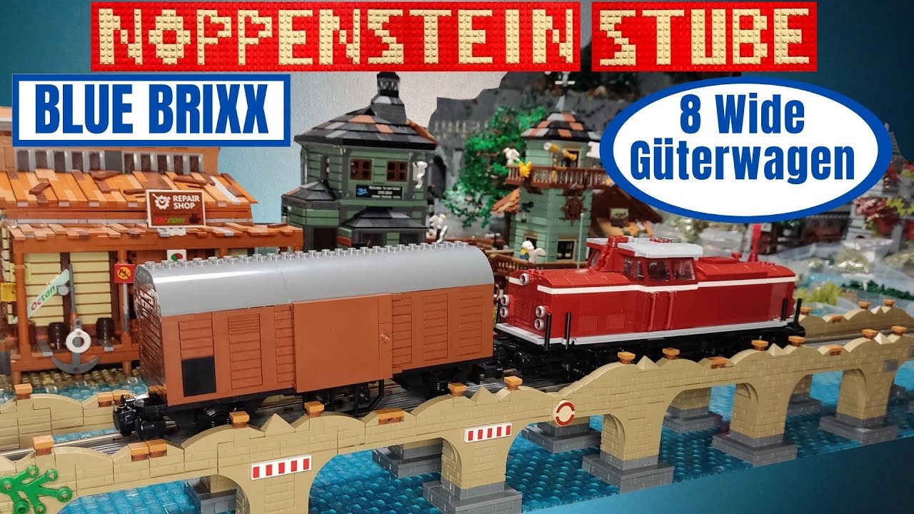 Blue Brixx Gedeckter Güterwagen, braun 8w | Aufbau | Review | Testfahrt | Endlich 8w Waggons