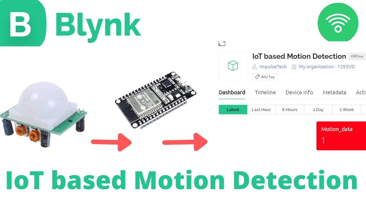 IoT based Motion detection using ESP32 & Blynk IoT | IoT based security Projects #iot @blynk