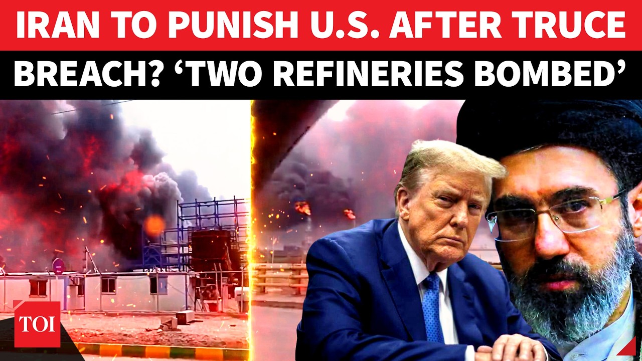 Iran To BOMBARD US Bases After Trump Breaches Truce? Two Refineries Set On Fire Despite Ceasefire