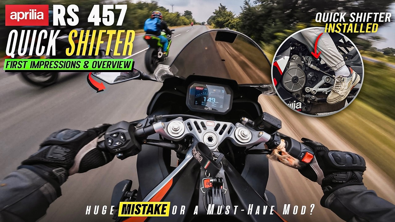Aprilia RS 457 Quick Shifter Installed | My First Ride Impressions! 💥