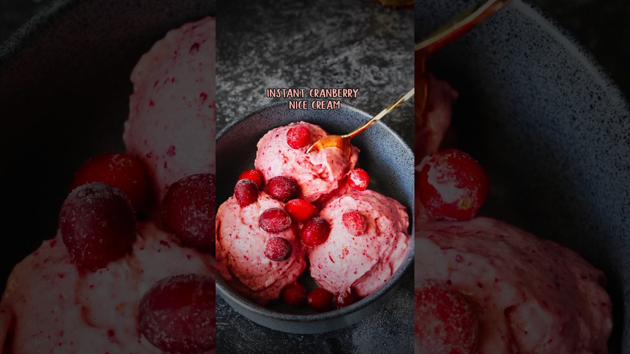 Instant Healthy Cranberry Ice Cream for Thanksgiving Recipe