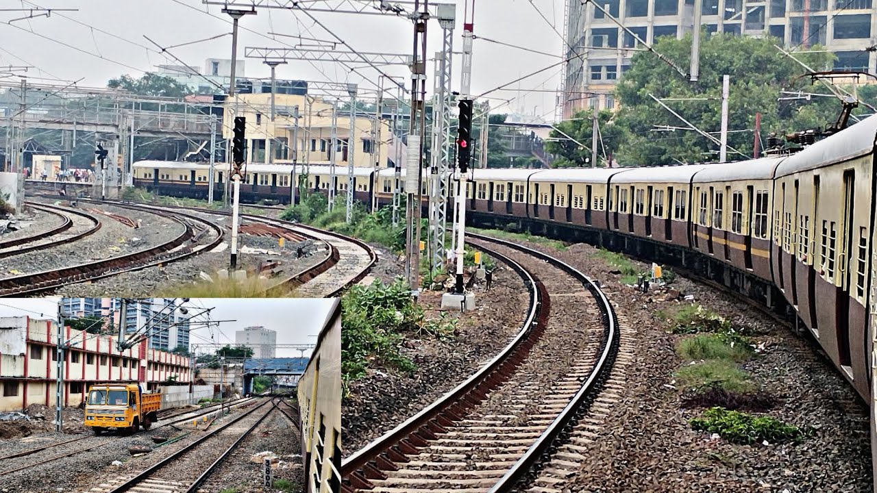 Chennai Beach - Chennai Egmore 4th line Latest Update || Onboard Metre gauge livery EMU || 17.12.24