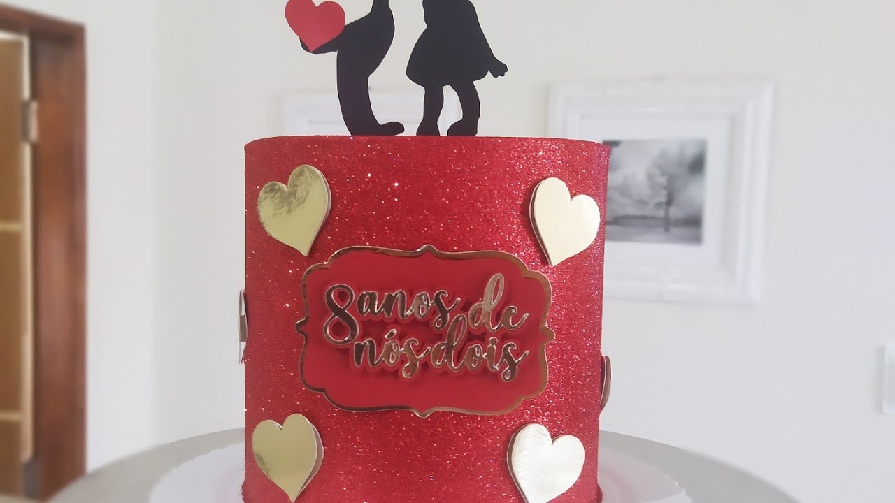 Decoração Rápida e linda=Glow Cake Romântico