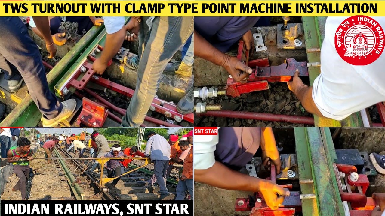 जानिए रेलवे में TWS turnout के साथ कैसे लगाया जाता है CLAMP TYPE point machine with complete process