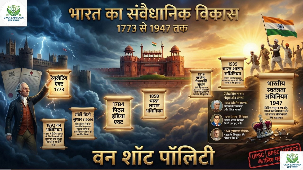 भारत का संवैधानिक विकास (1773–1858) 🔥 | Polity Lec-02 | BPSC • UPPCS • UPSC |#bpsc #uppcs #bssc