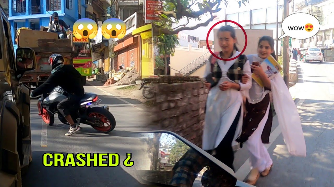 MT15 rider almost crashes 😱!! Cute girls shocking reactions 😳 ||