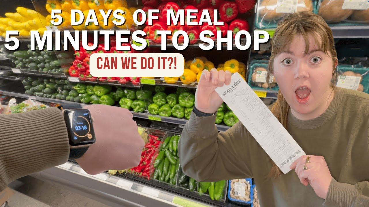 5-Minute Grocery Dash for 5 Days of Meals! 😱 Can We Pull It Off?!