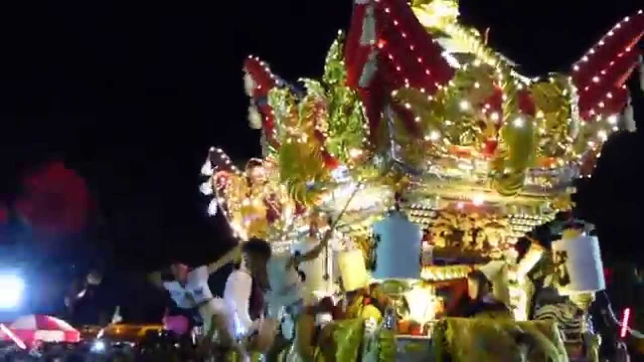 曽根天満宮　本宮　高須　東之町　境内練出　屋台練り