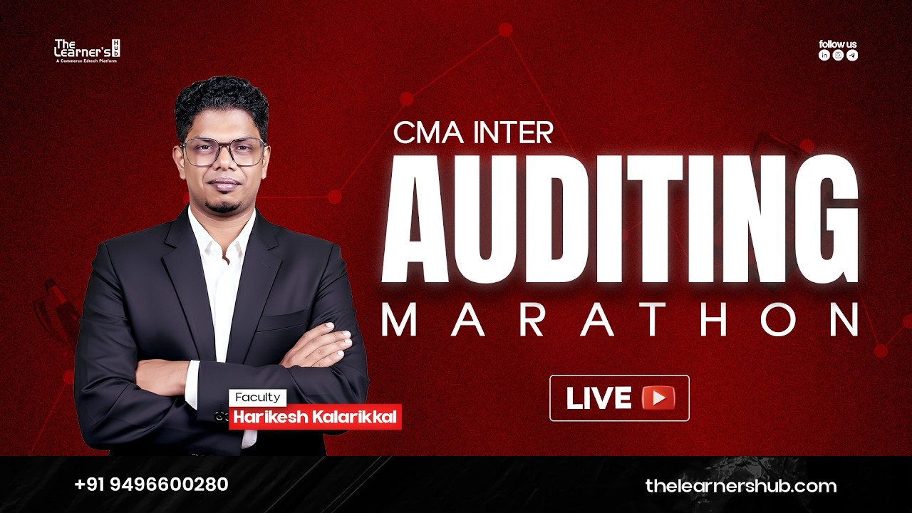 CMA INTER |  Auditing | Marathon | Super 50 Questions | In Malayalam