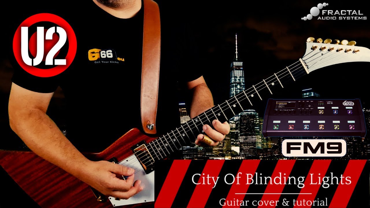 U2 - CITY OF BLINDING LIGHTS (GUITAR COVER & TUTO)