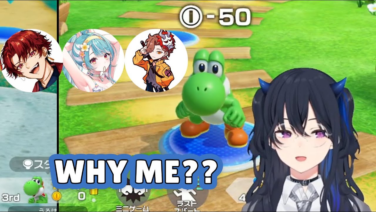 Uruha’s Coins Keep Getting Stolen in the Super Mario Party Jamboree [ICHINOSE URUHA/VSPO]