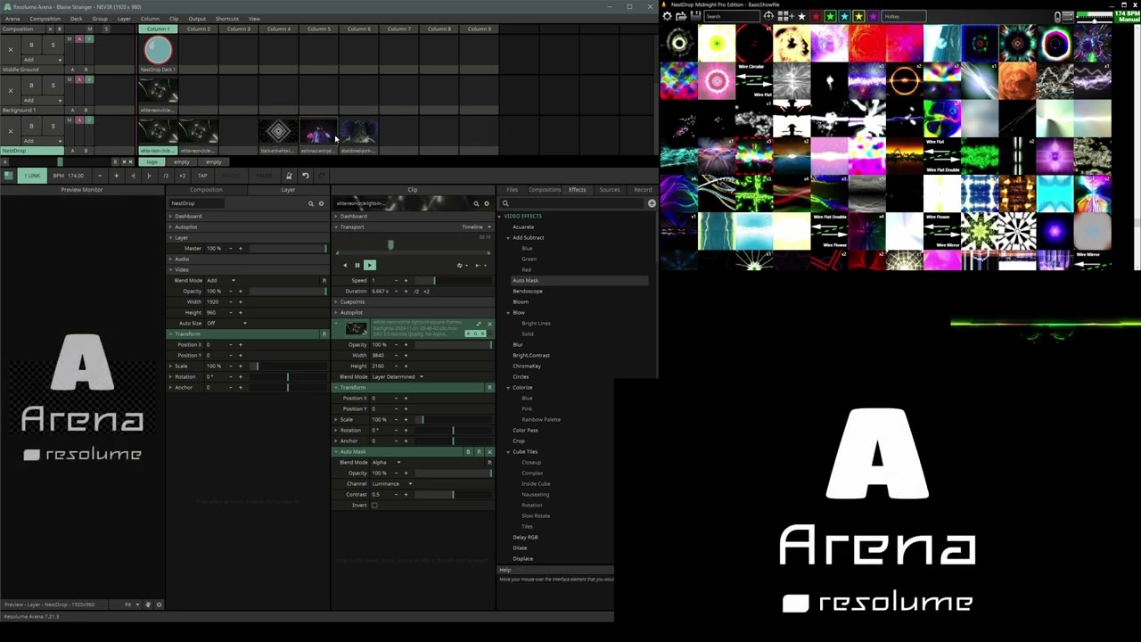 Using Resolume and NestDrop to Create Wild Visuals for LED Displays