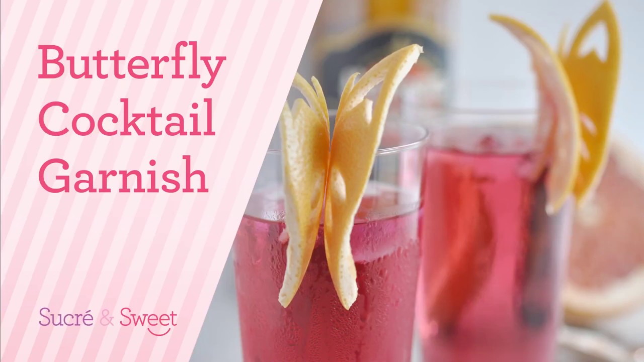 How To Make a Very Easy Butterfly Cocktail Garnish