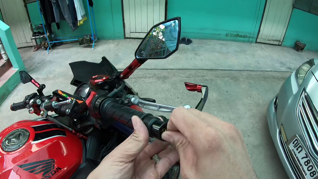 ใส่การ์ดแฮนมือเบรคให้ดู cb650f