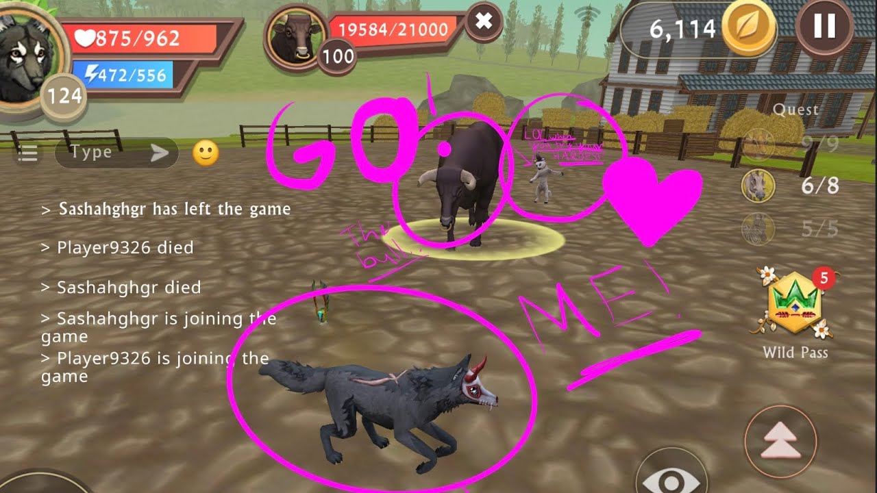  WildCraft gameplay, killing some bosses in the maps (Ancient Moose, Giant Bear, and Furious Bull!)