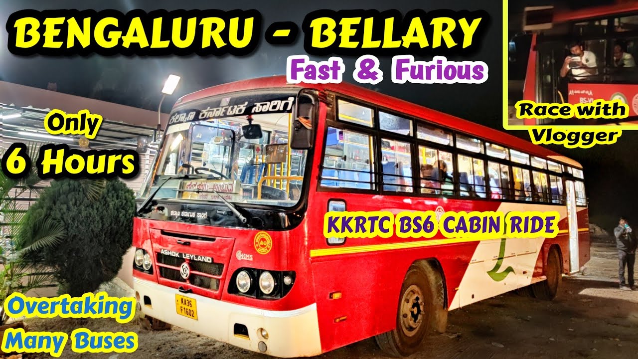 BENGALURU - BELLARY KKRTC BS6 Cabin Ride #race  #cabin #rider #fast #volvo #bs6 #kkrtc #ksrtc