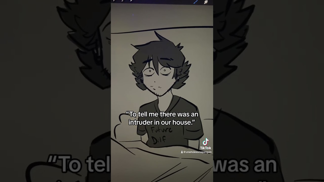 Two Sentence Horror Story (intruder) #art #storyart #animation #twosentencehorrorstories #procreate