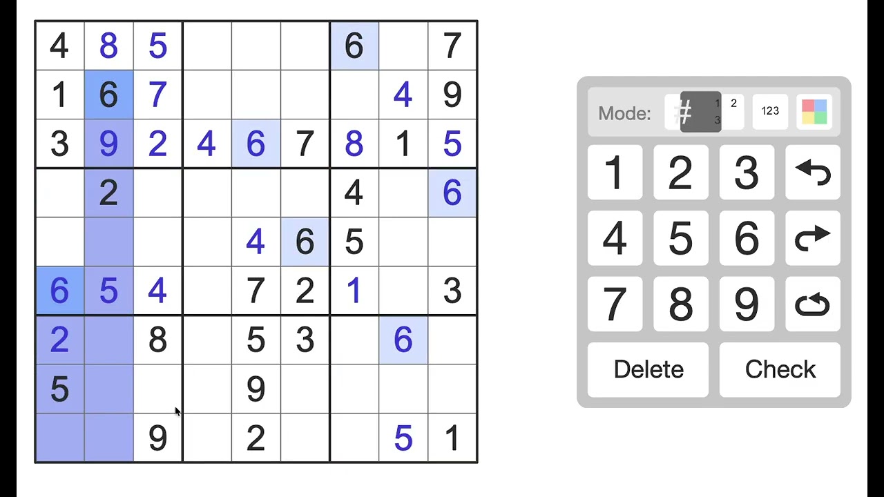 New York Times Sudoku Medium Solution for March 7, 2026