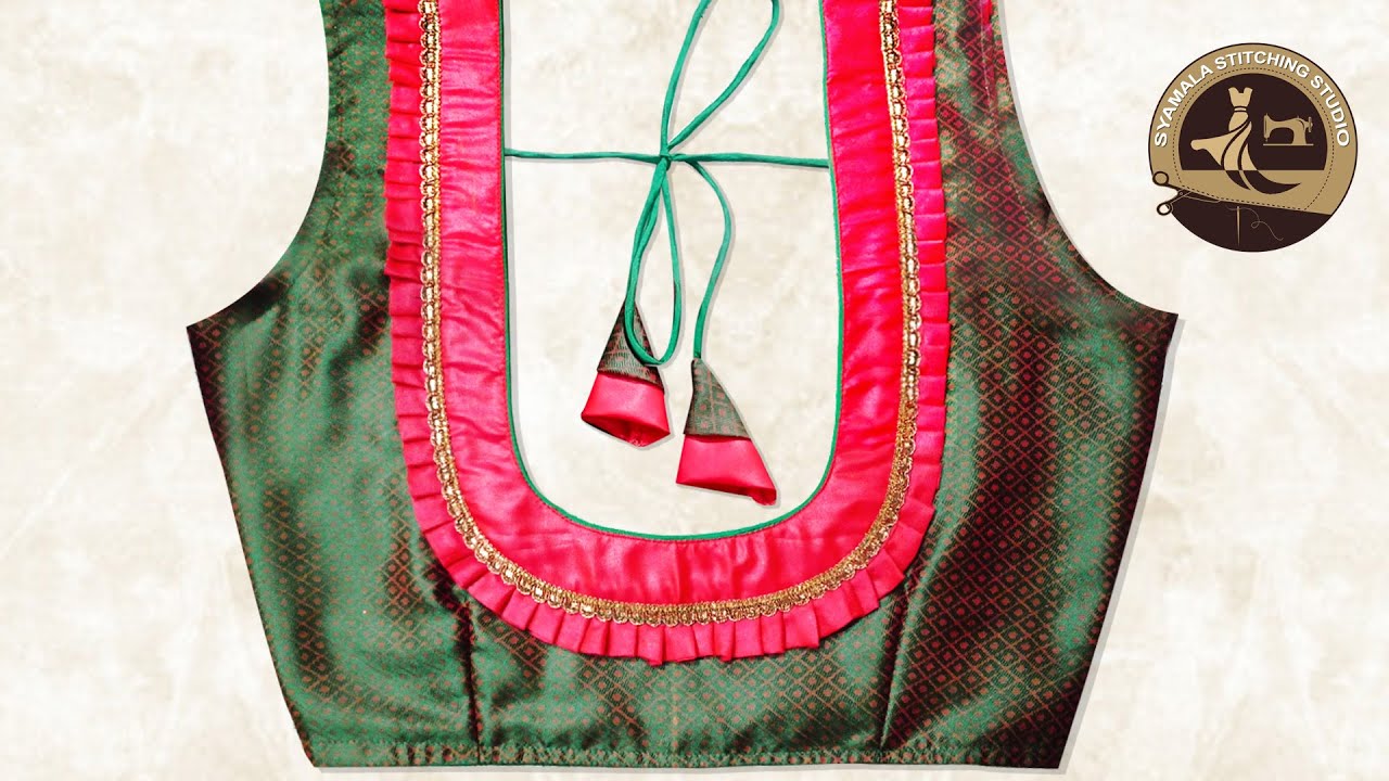 Blouse backneck design |Blouse design | cutting and stitching | Syamala Stitching Studio | #blouse