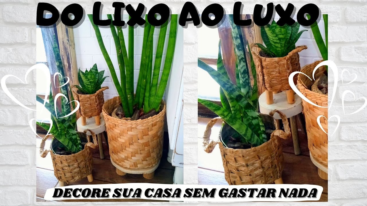 DO LIXO AO LUXO/CACHEPÔS FEITOS COM SAQUINHO DE PÃO/CACHEPÔS DE PALHA FAKE/DIKINHA DIY