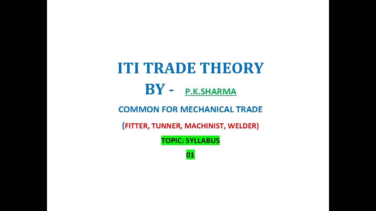 SYLLABUS OF FITTER TRADE,SYLLABUS OF TURNER TRADE,SYLLABUS OF MACHINIST TRADE,SYLLABUS OF WELDER