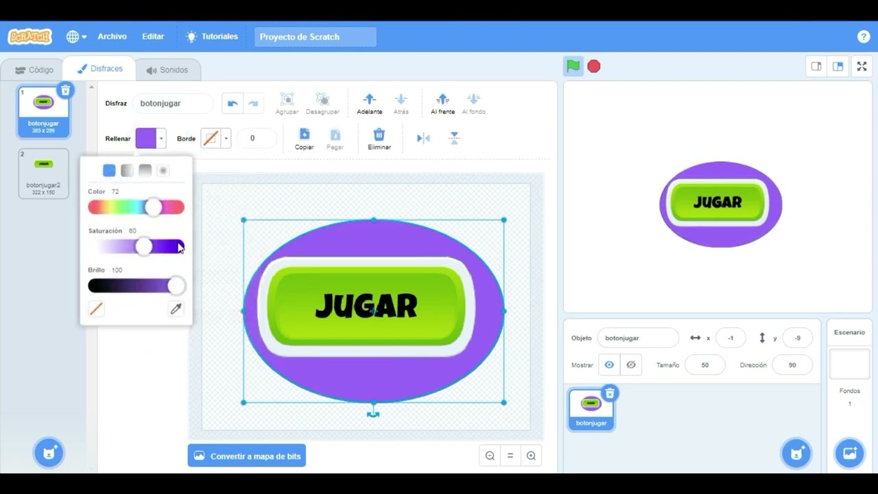 Como hacer un botón interactivo en Scratch│EduProfes