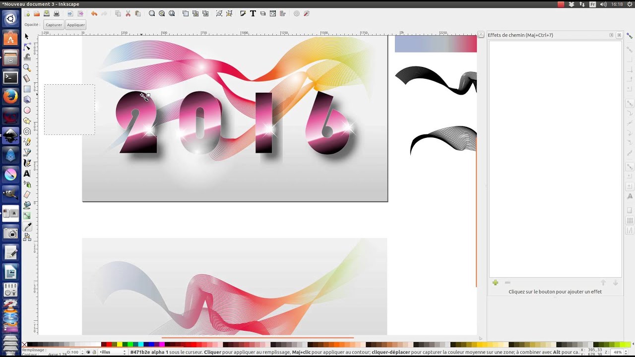 tuto inkscape : Bonne année 2016