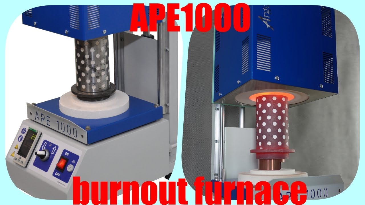 APE1000 - burnout furnace for 3d prototyping and platinum castings