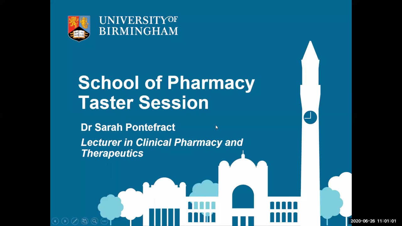 Pharmacy Taster Session - Undergraduate Open Day - June 2020