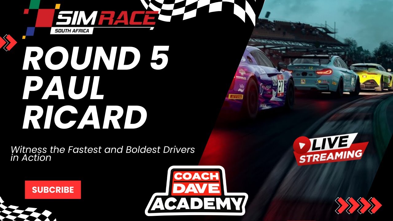 🔴🔴🏁SIM RACE SOUTH AFRICA SIM-GT3 2024 at Paul Ricard Circuit🏁🔴🔴