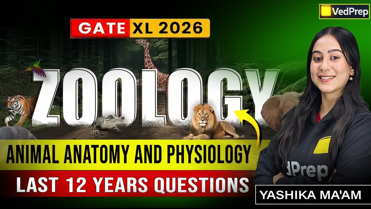 Zoology PYQs | Animal Anatomy & Physiology | GATE XL 2026 | Last 12 Years Questions | VedPrep