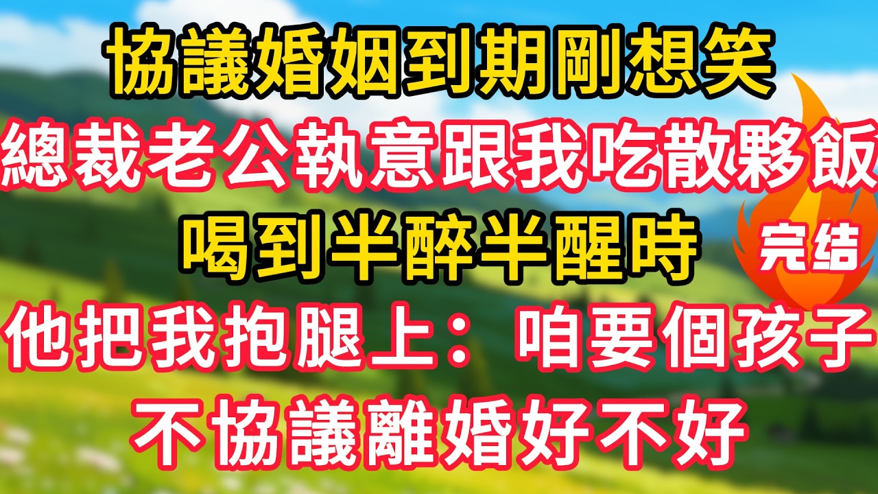 協議婚姻到期剛想笑，總裁老公卻執意跟我吃散夥飯，喝到半醉半醒時，他突然把我抱腿上：咱要個孩子，不協議離婚好不好！#生活經驗#情感故事#故事#小說#情感#婚姻#深夜淺讀 深夜淺讀#說故事