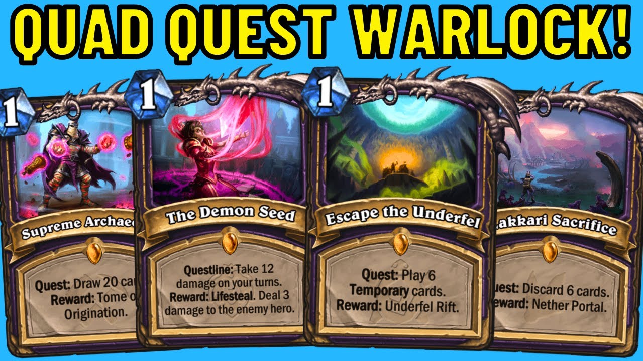 Supreme Demonic Warlock Discards Temporarily! QUADRUPLE Quest Warlock!