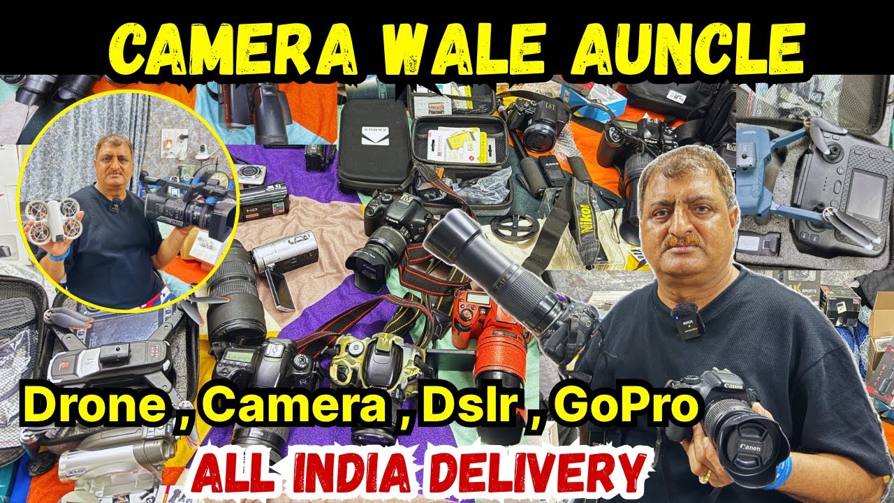 Camera wale Auncle | New Stock 😍 Drone , Camera , Dslr , GoPro 🎥 | Camera Market Delhi Vineet Vlog