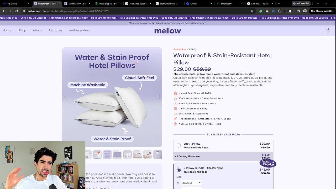 Этот бренд подушек, работающий на Shopify и приносящий 10 миллионов долларов в месяц, невероятно ...