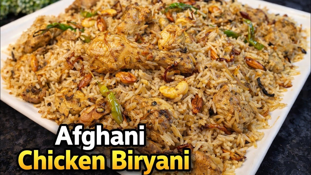Eid Special Chicken Afghani Biryani | Creamy White Biryani Recipe