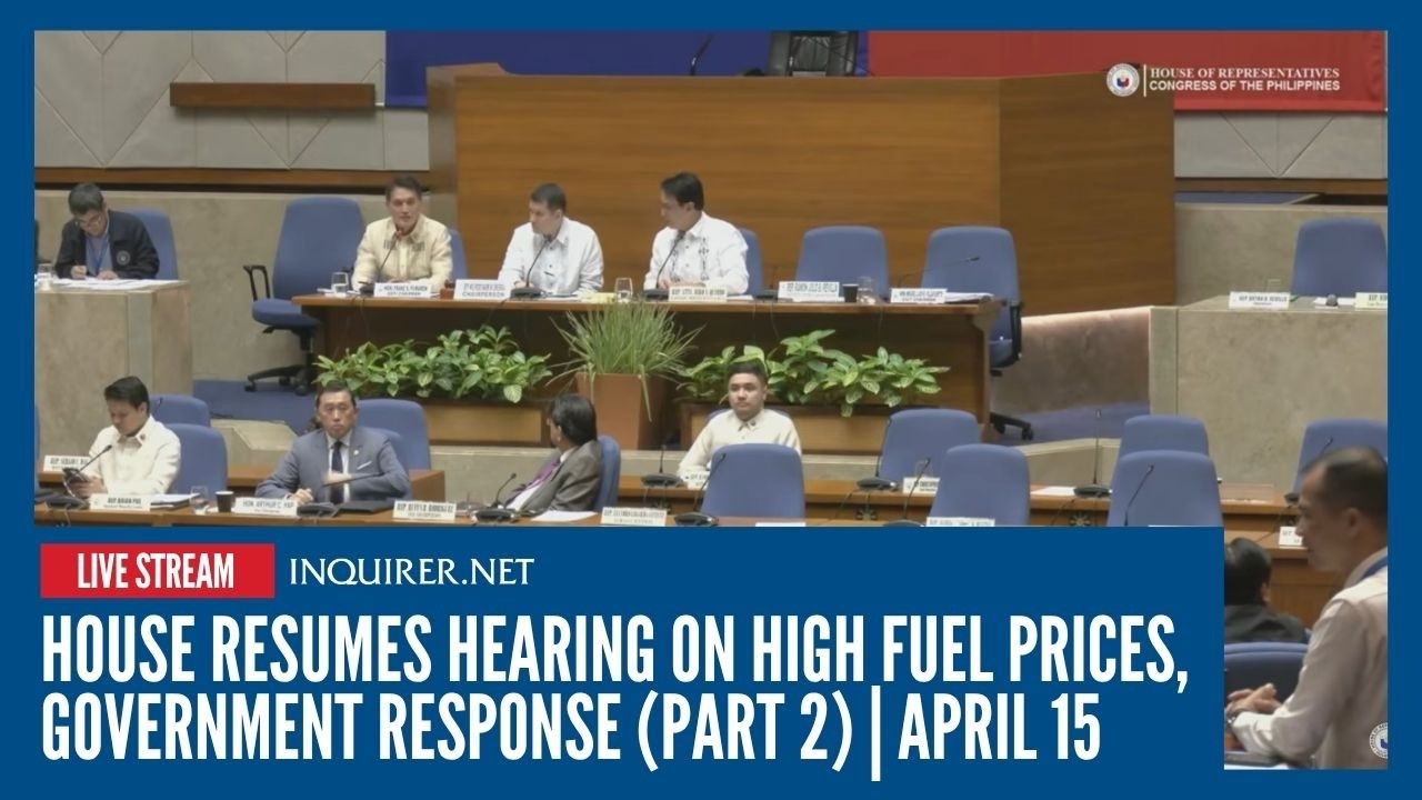 LIVE: House resumes hearing on high fuel prices, government response (Part 2) | April 15