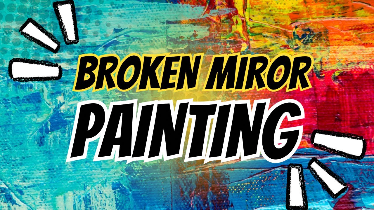 Broken mirror art on canvas | mosaic art with mirror 